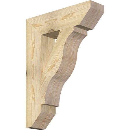 Ekena Millwork Funston Slat Rough Sawn Bracket, Douglas Fir, 6"W x 24"D x 32"H BKT06X24X32FST06RDF